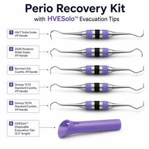 Kit de Récupération Parodontale Zetomed Pro avec Embouts d'Évacuation Jetables – Ensemble Complet d'Instruments d'Hygiène Parodontale - Product Image 2