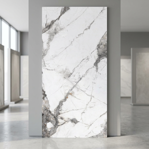 แผ่นกระเบื้องพอร์ซเลน Bianco Superior Sintered Stone ผิวสัมผัสหนัง เงาสูง ทนกรด ขนาด 1600x3200 มม. สำหรับห้องครัว ห้องนอน และภายนอกอาคาร - Product Image 2