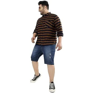 Shorts de Mezclilla Personalizables de Alta Calidad para Hombre, Estilo Casual de Verano, Vintage, Cintura Baja, Transpirables, Ecológicos, 100% Algodón, Tallas Grandes - Product Image 4