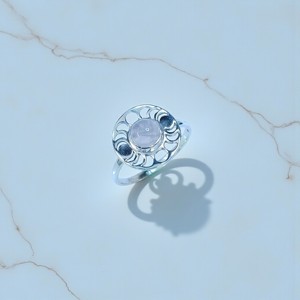 Amazing Design Small <b>Ring</b> Natural Rose <b>Quartz</b> Gemstone 925 Sterling Silver Handmade <b>Rings</b> - Product Image 2