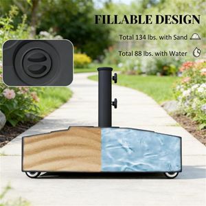 Base per Ombrellone da Terrazzo Nera - Solo Base, Elegante Supporto per Ombrelloni da Patio - Product Image 3