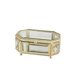 Elegant Metal Jewelry <b>Storage</b> Organizer Box for Rings Earrings Necklace Accessories <b>Dressing</b> <b>Table</b> - Product Image 3