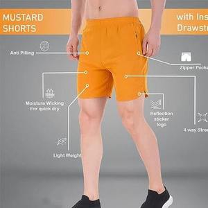 กางเกงขาสั้นออกกำลังกายผู้ชาย ดีไซน์เนอร์ โพลีเอสเตอร์ สำหรับฟิตเนส วิ่ง เทรนนิ่ง ออกกำลังกาย กีฬา ขายส่งในหมวดกางเกงฟิตเนส - Product Image 6