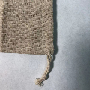 Sac en lin à cordon de serrage, tissé uni, écologique, textile de maison - Product Image 4