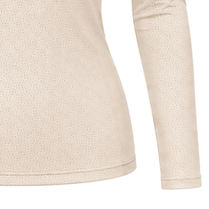 Chemise de base neutre pour l'équitation pour femme, à manches longues, pour l'entraînement équestre, avec quart de zip, extensible, respirante et performante - Product Image 5