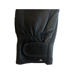 Sheep Grain Black Leather Driver Work <b>Gloves</b> With Strap EN420 Certified Comfort And Abrasion Resistance Working <b>Driving</b> <b>Gloves</b> - Product Image 3
