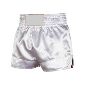 <b>Men's</b> <b>White</b> Silk Satin Boxing <b>Shorts</b> Mid Waist Elastic Breathable Solid Casual <b>Short</b> Boxing <b>Men's</b> <b>Shorts</b> - Product Image 1