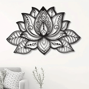 CIFbuyHello Young Decorazione da Parete in Metallo Mandala Loto Spirituale Boho per Soggiorno e Camera da Letto, Ideale per Viaggi - Product Image 1