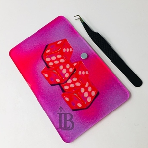 LUMIA BEAUTY - Placa de Acrílico para Pestañas, Diseño Personalizado, Forma de Corazón y Mariposa, Duradera, Ecológica, Reutilizable, con Imán para Probar Pestañas, Se Puede Agregar Logotipo - Product Image 4