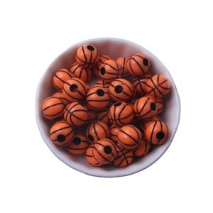 12MM 500 pièces par Lot acrylique gros trous Sport basket-ball Baseball <span class=keywords><strong>Tennis</strong></span> perles pour enfants bijoux à bricoler soi-même décoration de mode - Product Image 3