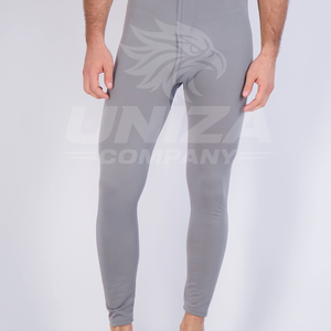 Men's Full Length Compression Tights Leggings Solid Gray <b>Spandex</b> Nylon Elastic Waist Fitness <b>Pants</b> - Product Image 1