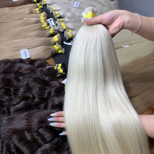 Extensiones de Cabello Natural Ondulado y Liso al Por Mayor a Precio de Fábrica # PLA01 # Cabello Blanco de Buena Calidad a Precio de Mayoreo - Product Image 1