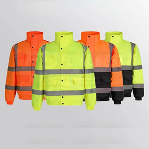 Reflective Waterproof Polyamide <b>Work</b> <b>Jacket</b> High Visibility <b>Construction</b> Workers' Winter <b>Jacket</b> Custom Made OEM Service Unisex - Product Image 3