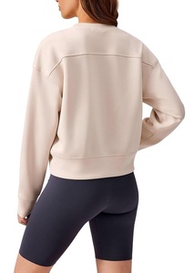 Nouvelle collection – Sweat-shirt décontracté et confortable pour femme, tricoté, à manches longues, col et épaules tombantes, couleur unie, service OEM – Bangladesh - Product Image 2