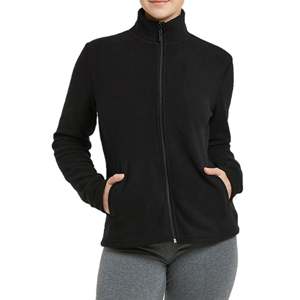 Vêtements d'hiver OEM, veste en polaire pour femmes, coupe-vent, imperméable, fermeture éclair intégrale, col, poches, uniforme de yoga, 100% polyester - Product Image 5