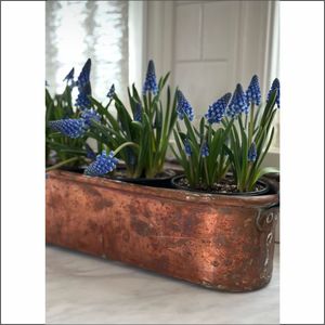 Handmade Vintage Solid Copper <b>Trough</b> Planter Long Rectangular Metal Flower Pot for Indoor Home Garden Decor & Wholesale Planter - Product Image 1