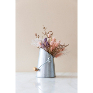 Vintage Iron Flower <b>Pot</b> With Handle Antique Galvanized Metal Pitcher Vase For Home Garden Decor Weatherproof Flower <b>Pots</b> - Product Image 2