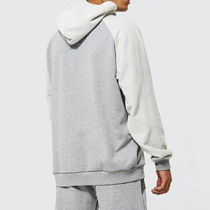 Sudadera con Capucha Extra Grande para Hombre, Diseño con Bloques de Color, Algodón French Terry, Estilo Casual para Otoño, Logotipo Estampado en la Parte Delantera - Product Image 2