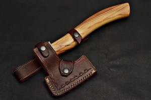 Handmade Double Blade Broad Axe With Wooden Handle Forged Damascus Steel Head Bearded Style <b>Tree</b> Felling Outdoor Use - Product Image 5
