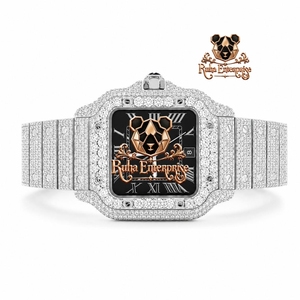 Montre à quartz avec cadran brillant, boîtier en acier inoxydable et bracelet à maillons - Product Image 3