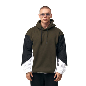 Sudadera con Capucha para Hombre, Estilo Urbano, 100% Algodón, Tejido de Felpa Extra Grande, Ecológica, Lisa, Teñida, con Serigrafía - Product Image 1