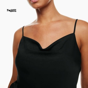 Débardeur d'été personnalisé de haute qualité pour femme, 100 % fibre de bambou, noir, sans manches, tube, camisole sans couture, respirant, séchage rapide - Product Image 4