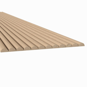 Panneaux muraux en bois massif, design minimaliste moderne rayé pour la décoration intérieure, panneaux muraux décoratifs en bois massif - Product Image 1