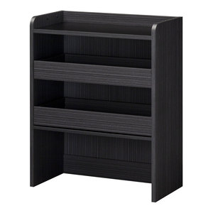 Modern Brown Wood Living Room & Home Office Cabinet Lockable <b>4</b> <b>Drawers</b> 5+ Compartments <b>Storage</b> Furniture Minimalist Design - Product Image 1