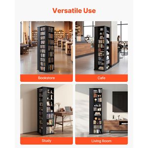 Moderno Armadio Portadischi a 34 Scomparti per CD/DVD/Libri/Giochi con Torre Girevole - Product Image 6