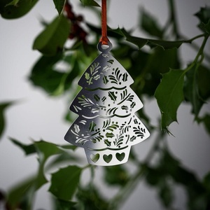Décoration de Noël en bois à suspendre, ornement festif simple pour arbre de Noël, maison moderne, bureau, restaurant, hôtel - Product Image 3