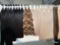 Extensions de cheveux vierges russes de qualité supérieure, blondes, lisses et brillantes, toutes longueurs, à pointe nano, vente en gros en vrac, livraison rapide