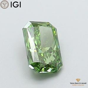 เพชร CVD ที่ได้รับการรับรองจาก IGI น้ำหนัก 1.01 กะรัต ทรง Radiant Cut ความสะอาดระดับ VS2 สีเขียวแฟนซีสดใส สำหรับใช้ในงานเครื่องประดับชั้นดี - Product Image 3