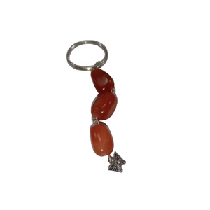Porte-clés en cristal de haute qualité, porte-clés en cornaline rouge en forme de papillon, porte-clés en pierre naturelle, cadeaux pour femmes, vente en gros - Product Image 3