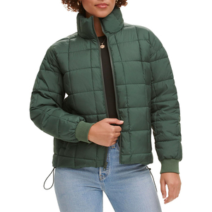 Blouson matelassé pour femme, couleur unie, style streetwear décontracté, respirant, imperméable, coupe-vent avec doublure en nylon, finition soignée - Product Image 2