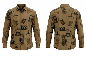ชุดเดรสแขนยาวสำหรับผู้ชายเสื้อออกแบบสไตล์สตรีทเสื้อลำลอง - Product Image 2