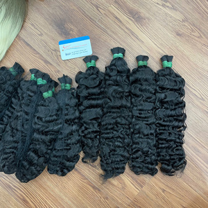 TRENDING <b>HAIR</b> Bulk Human <b>Hair</b> Steam Burmese <b>Curly</b> Natural Color Only 100% Human <b>Hair</b> <b>Extensions</b> Ready To Ship - Product Image 3
