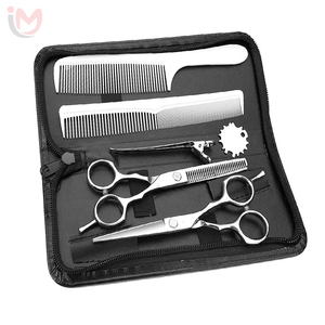 Kit de ciseaux de coiffure professionnels de haute qualité pour barbier, avec logo personnalisé, ciseaux à effiler les cheveux - Product Image 2