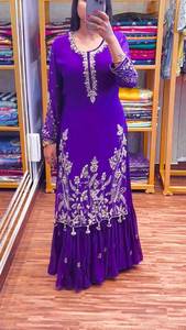 Proveedor a granel Fiesta y función Desgaste Color púrpura oscuro Damas Especial Indio Paquistaní Diseñador Impreso digital Salwar Kameez - Product Image 4