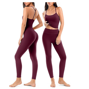 Leggings de fitness sans couture à compression haute élasticité, légers, respirants et à séchage rapide pour femmes, col rond, yoga - Product Image 6