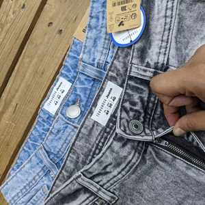 กางเกงยีนส์ขาตรงของผู้ชายขาตรงทรงสลิมฟิตสไตล์สตรีทย้อนยุคซักได้ตามต้องการ - Product Image 3