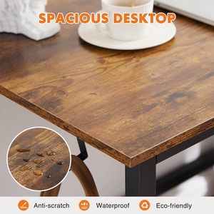 Moderno stile semplice 55 pollici scrivania da ufficio in legno con lo stoccaggio in colore marrone - Product Image 4