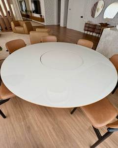 Juego de Mesa de Comedor Redonda Moderna - Muebles de Comedor de Madera de Teca para Hotel, Villa, Restaurante, Indonesia - Product Image 4
