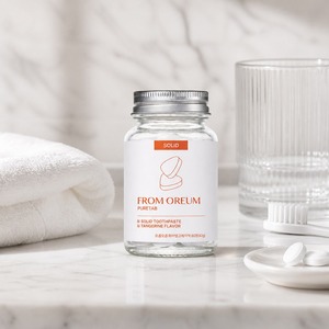 [FROM OREUM] Pasta de Dientes Sólida para Hoteles, Sabor Mandarina de Jeju, 60 Tabletas para Baños de Huéspedes - Product Image 2