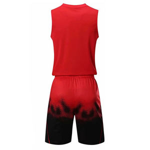 New Arrival Custom High Quality Basketball Uniform for Men 100% Polyester Quick Dry Wholesale Sports Wear Basketball Uniform - Product Image 6
