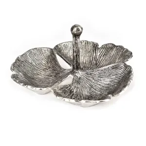 Plateau en métal artisanal haut de gamme pour l'exportation, élégant plateau en métal pour la décoration de table et la salle à manger, plaqué, Zahid Exports, sûr. - Product Image 1