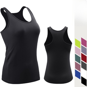 <b>Women's</b> <b>White</b> Scoop Neck <b>Tank</b> <b>Top</b> Solid Knitted Quick Dry Sporty Sleeveless Regular Length - Product Image 5