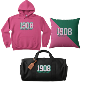 Parche Termoadhesivo AKA 1908, Bordado en Rosa y Verde con Motivos Griegos, para Chaquetas, Sudaderas, Bolsos, Gorras y Ropa - Product Image 2