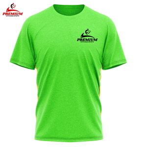 T-shirt pour homme en coton 100% personnalisable, couleur unie, broderie personnalisée, manches courtes, col rond tricoté, vêtements de sport et d'entraînement - Product Image 5