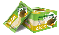 ALOR HALAL Barre de gaufrettes croustillantes au sucre et à la mangue, biscuits sucrés aux fruits lyophilisés, faibles en glucides, sans gluten, Malaisie, en sachet et en emballage en sac