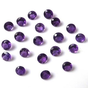 Piedra Preciosa de Amatista Púrpura Natural, Corte Redondo en Forma de Rosa, 5mm 15mm, Piedra de Amatista Suelta, Precio al por Mayor para la Fabricación de Joyas - Product Image 1